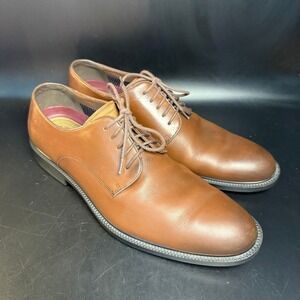 Hush Puppies Waterproof 824-4154 Brown‎ Leather Derby Dress Shoes Mens UK 10